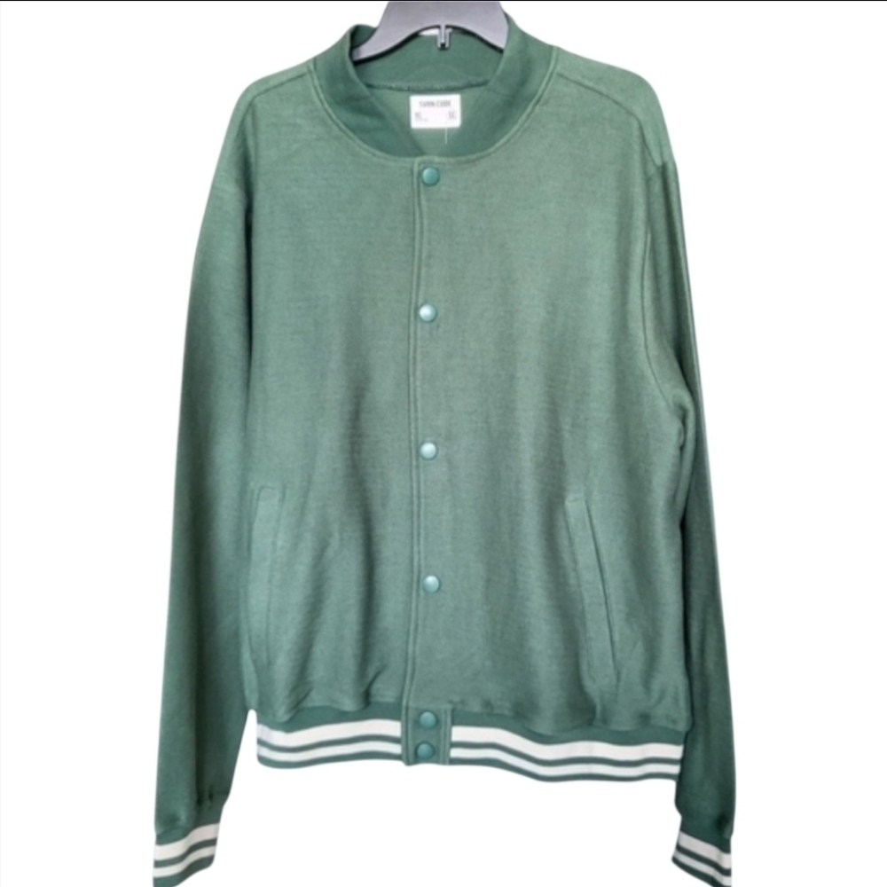 SVRN CODE Highball Green Retro Varsity Style Jacket Men Size XL NWT